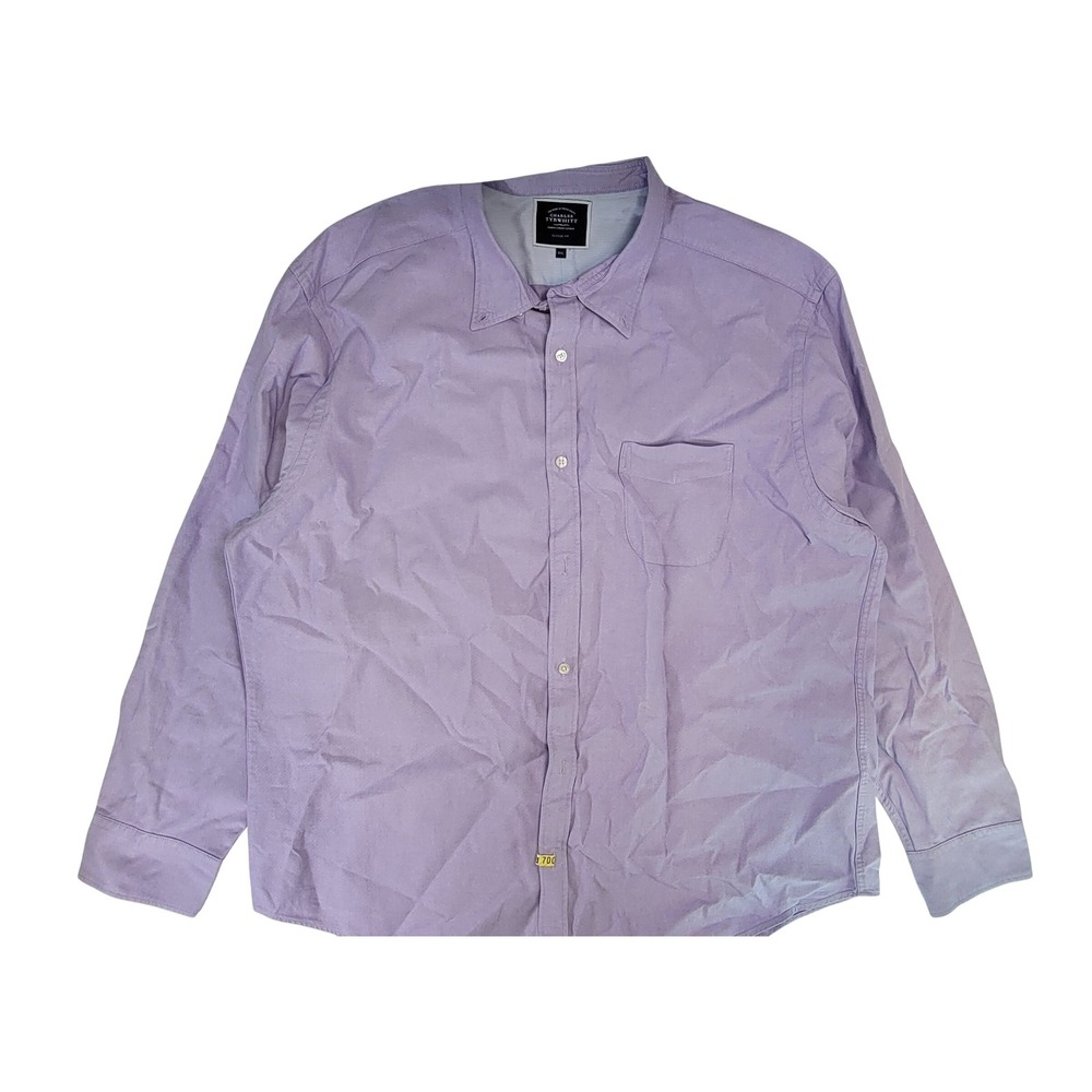 Charles Tyrwhitt Mens XXL Classic Fit Long Sleeve Button Down Shirt Lavender
